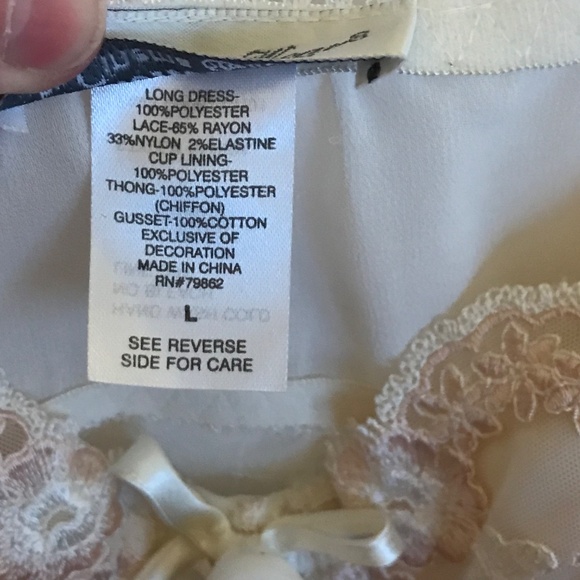 SEDUCTIVE WEAR By CINEMA EXOILE Lace Chemise Nightgown Lingerie Size Large - Picture 9 of 16